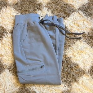 Figs Dusty Blue High Wasted Jogger Pants